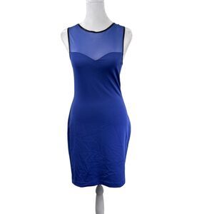 Bongo Y2K Purple Black Mesh Bodycon Dress Juniors M Gothic Sexy Short Club Wear